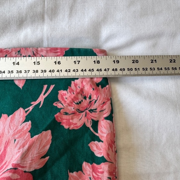 J. Crew Mercantile Women's Floral Print Pencil Skirt Green/Pink Size 14 Lined - Picture 8 of 12